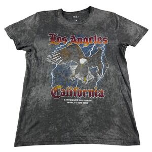 Hollister T Shirt Women's LA California Small World Tour 1998 Eagle Graphic